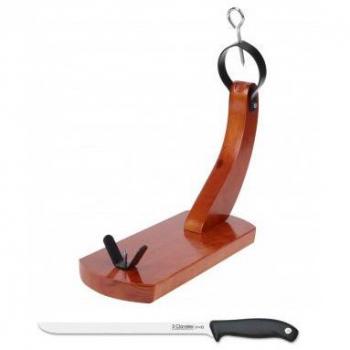 Chiner - Soporte Jamonero Gondola Lacado y Cuchillo Jamonero Arcos