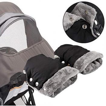Infreecs Guantes calentadores de manos para cochecito, manguito con forro polar, impermeable y cortavientos