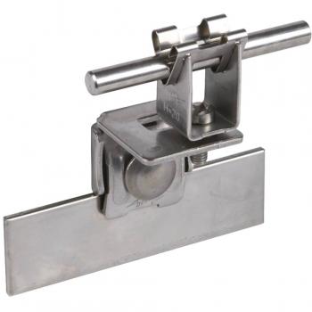 Dehn 223031 Stainless Steel Roof Cable Support for Metal Roofs, Adjustable Clamp for 8mm Diameter