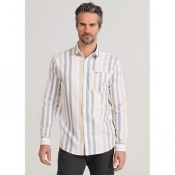 Bendorff - Camisa de manga larga oxford a rayas