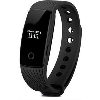 Willful Bluetooth pulsera de seguimiento de actividad Fitness pulsera inteligente con monitor de sueño podómetro contador de calorías alarma reloj llamada sms notificación muñeca Sensor remoto de la cámara para iPhone iOS Android