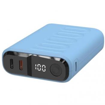 Powerbank RealPower PB-10000C PD+ 10000 mAh con 3x Type-C, Violeta