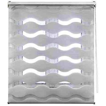 Blindecor Lira Ondas - Estor Enrollable de Doble Capa, Noche y Día, 301-CREMA, 120 x 180