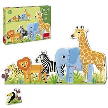 Goula - Puzle XXL decreciente Selva, Puzle de carton de piezas grandes para niños a partir de 2 años