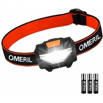 Linterna Frontal Led, Techole Linterna de Cabeza Super Ligera 60 Grados Ajustables, 3 Modos de Luces, Ahorro de Energía COB Linterna Frontal para Correr, Caminar, Acampar, Pescar, Niños