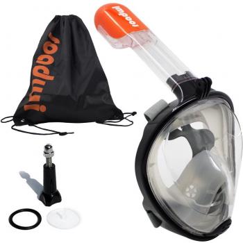 Roadwi Máscara de Esnórquel Vista Completa 180 Grados Cara Completa Esnórquel con anti-niebla Anti Leak 100% falda de silicona Dry Snorkel TechnologyRespiración Fácil Diseño Máscaras Esnórquel Máscara Buceo Seguridad Buceo
