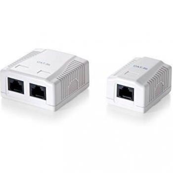 Equip - Pared Lata - rj- 45 x 2 - Color Blanco, ral 9003