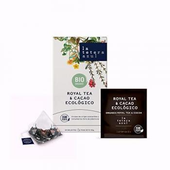 Infusión Ecológica De Té Negro Y Cacao Royal Tea & Cacao - 20 Pirámides de 1.5g - La Tetera Azul