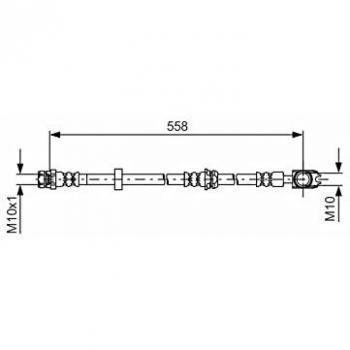 Manguera de freno Bosch BH1516 - 1987481632