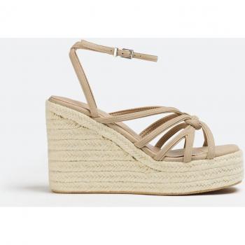 Sandalias de mujer MIM Vera Beige con Plataforma Alta