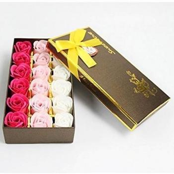 calcifer® 18PCS decorativa Fragrant Romántico Rosa Flor Forma Perfumado Jabón de Baño Pétalos boda Favor estilo a