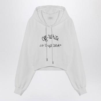 Off-White Women's Cropped Sweatshirt With Logo | Size XS | OWBB056F24FLE003