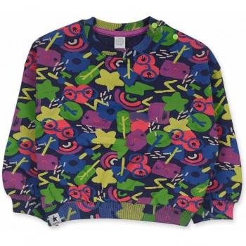 Sudadera de niña Tuc Tuc estampada con cuello redondo Robot Maker