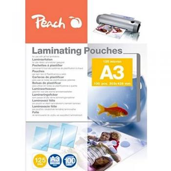 Folio Laminador A3 125 micras Brillante - Set de 100 Unidades Peach PP525-01
