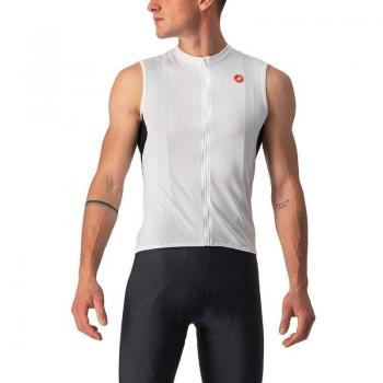 Maillot sin mangas Castelli Entrata VI blanco negro rojo - XS