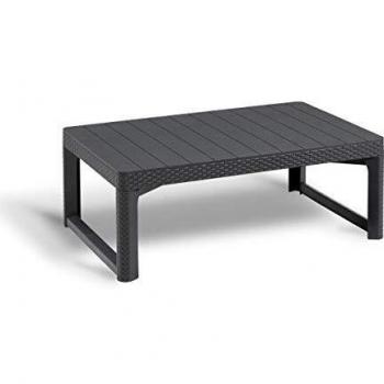 Keter Lyon - Mesa de café, de color grafito, con patas regulables