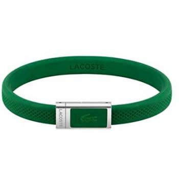 Pulsera de hombre Lacoste de acero inoxidable y silicona verde