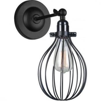 Aplique Industrial y Retro Lesto Negro, 1 Luz, E27