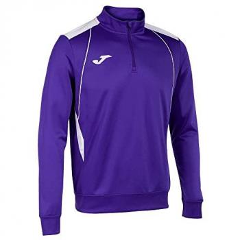 Sudadera Joma Championship VII Hombre Morado Blanco con media cremallera