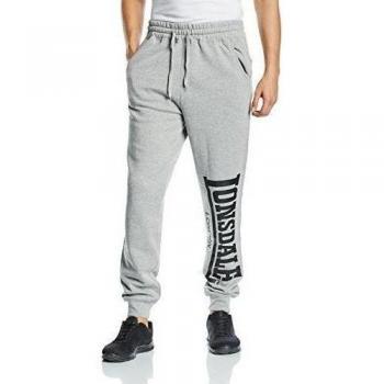 Lonsdale Jogginghose Logo Large - Pantalones deportivos Hombre, Gris, M
