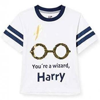 Cerdá Camiseta Manga Corta Premium Harry Potter, Blanco