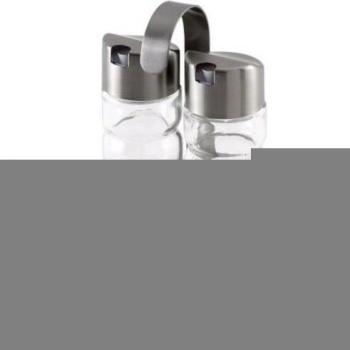 Monix Sabor - Vinagreras de acero inoxidable y cristal, 4 unidades