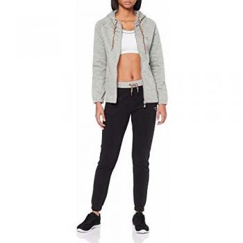 Diadora Spa L.FZ Cuff Suit Brushed FL Chándales, Mujer, Gris, 2XL