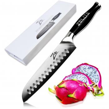 Cuchillo Santoku de 7 Zelite Infinity Comfort Pro, Acero Inoxidable 56 HRC