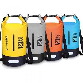 arteesol Bolsa Estanca, Dry Bag - 5L 10L 20L 30L Bolso Seco Impermeable/Seca Bolsa para Kayak Paseo en Barco Canoa Pesca Rafting Camping Playa Natación Snowboard