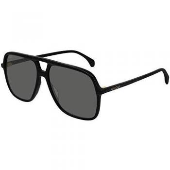 Gucci Aviator Men's Black Grey Sunglasses - One Size