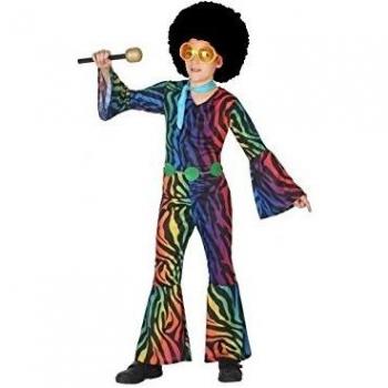 Disfraz Disco Multicolor para Niño de 7 a 9 Años - Estilo Años 80 con Rayas