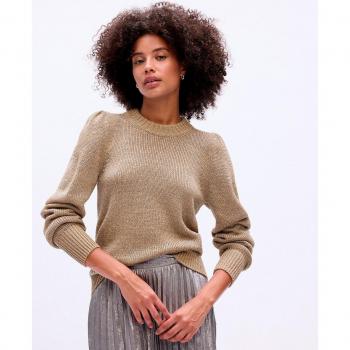Jersey de mujer metalizado con cuello redondo Gap