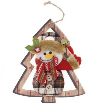 Colgante Árbol de Navidad de Muñeco de Nieve de 19x16 cm