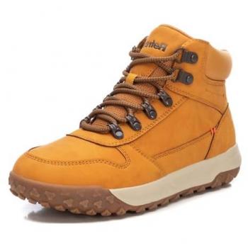 Botines de mujer Refresh con cordones y cremallera lateral, color camel, talla 38