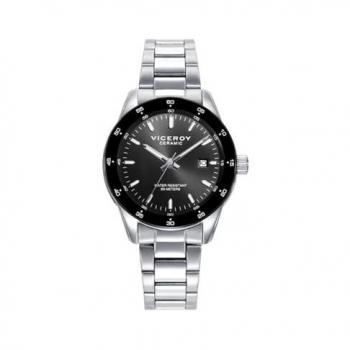 Reloj Viceroy Magnum Mujer Acero con Bisel Cerámico Negro y Brazalete de Acero 401246-57