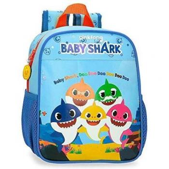 Baby Shark Shark Family Mochila Preescolar Azul 21x25x10 cms Microfibra 5.75L