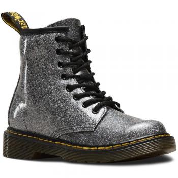 Dr. Martens 1460 Glitter J, Botines para Niñas, Gris