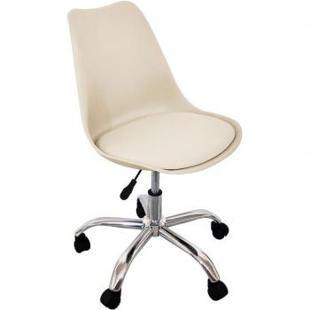 Silla de escritorio Enjoy 5 ruedas beige 79/86,5x48x54 cm