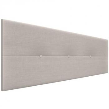 Cabecero Tapizado de Lino Natural Beige con Botones 135x50cm para Cama de 120/135 cm - Moderno y Trendy