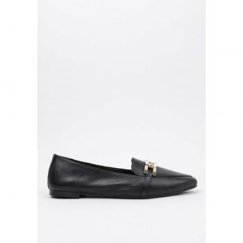 Mocasín de Piel Cómodo y Estiloso TOP3 22737, Talla 36, Color Negro