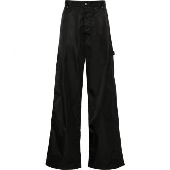Off-White Men's Nylon Carpenter Trousers in Black | Size 48 | OMCA249C99FAB001