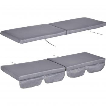 Cojines de Repuesto para Columpio 162x47x7 cm Gris
