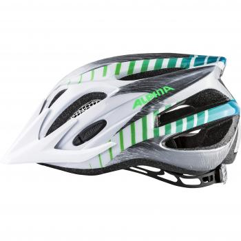 ALPINA Niños FB Jr. Casco Juvenil 2.0 Flash, Todo el año, Infantil, Color White/Steelgrey/Gradient, tamaño 50-55