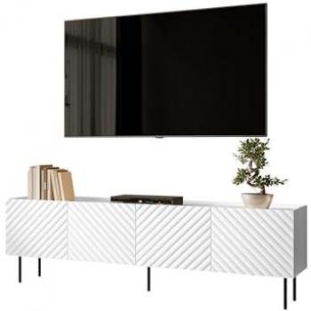 Mueble TV Charlotte U104, Blanco, 200x59x40cm, con 4 puertas