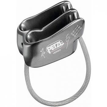 Petzl Verso Belay and Descent Device - Gray, Compact, Lightweight, One Size Unisex