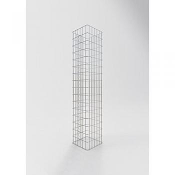 Columna de Gaviones Rectangular 32 cm x 32 cm, Altura 160 cm, Malla de Luz 5 x 10 cm - Fabricado en Alemania