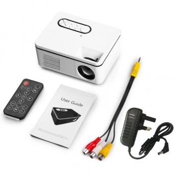 Mini proyector LED portátil S361, compatible con HDMI, HD 1080p, altavoz incorporado, AV, VGA y USB