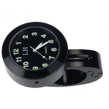 SODIAL(R) Accesorios para motocicletas Manillar Impermeable Reloj de pulsera Reloj (Negro)