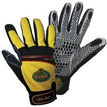 1 par de guantes FerdyF Mecanica Non-Slip Amarillo-Negro, Color:Yellow-black;Size:S