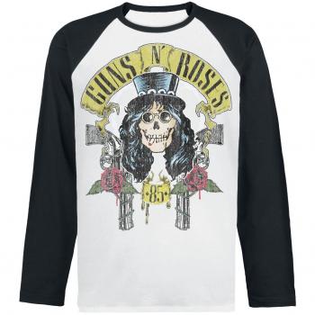 Guns N Roses Slash Skull Manga Larga Negro-Blanco XL